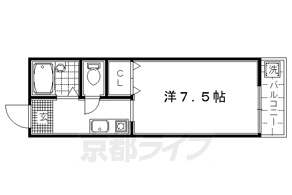 京都府京都市右京区西京極北大入町 西京極駅 1K マンション 賃貸物件詳細