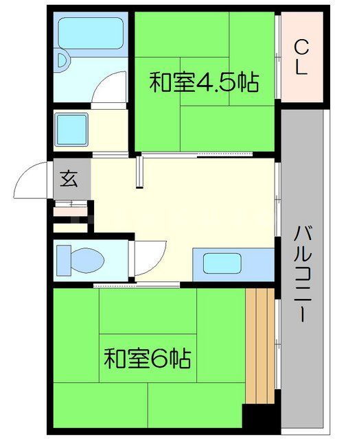 大阪府大阪市東淀川区小松３ 上新庄駅 2DK マンション 賃貸物件詳細