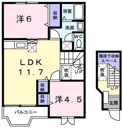 兵庫県姫路市飾磨区構５ 亀山駅 2LDK アパート 賃貸物件詳細