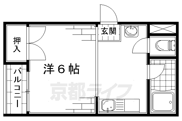 京都府京都市伏見区深草直違橋８ 龍谷大前深草駅 1K マンション 賃貸物件詳細