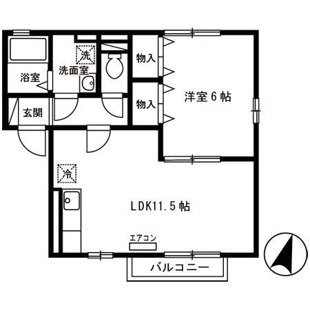 秋田県秋田市山王中園町 秋田駅 1LDK アパート 賃貸物件詳細