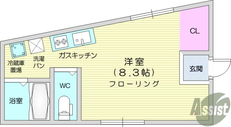 宮城県仙台市青葉区八幡２ 東北福祉大前駅 ワンルーム アパート 賃貸物件詳細