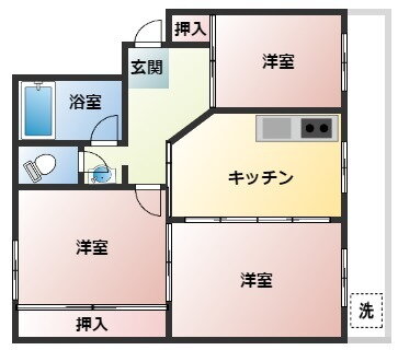 協和第一ビル 1階 3DK 賃貸物件詳細