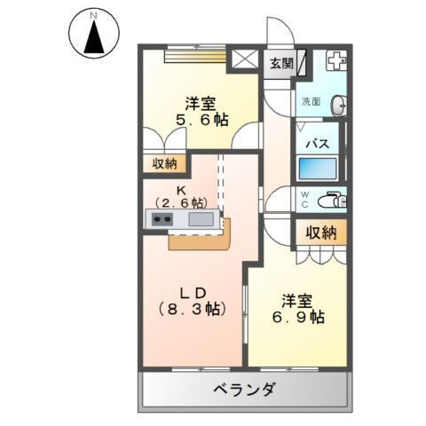 栃木県宇都宮市西川田町 西川田駅 2LDK アパート 賃貸物件詳細
