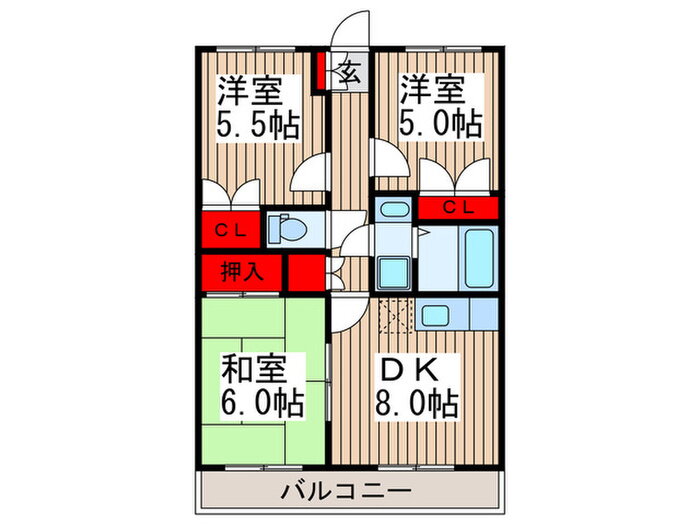 千葉県鎌ヶ谷市北初富 北初富駅 3DK マンション 賃貸物件詳細