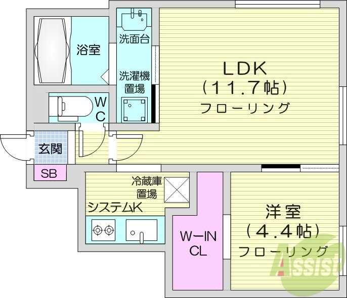 ブルーイング大通東 2階 1LDK 賃貸物件詳細