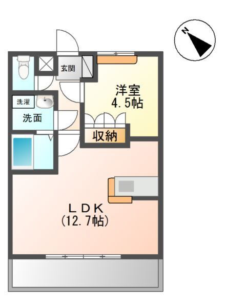 サンハイツ東条 2階 1LDK 賃貸物件詳細