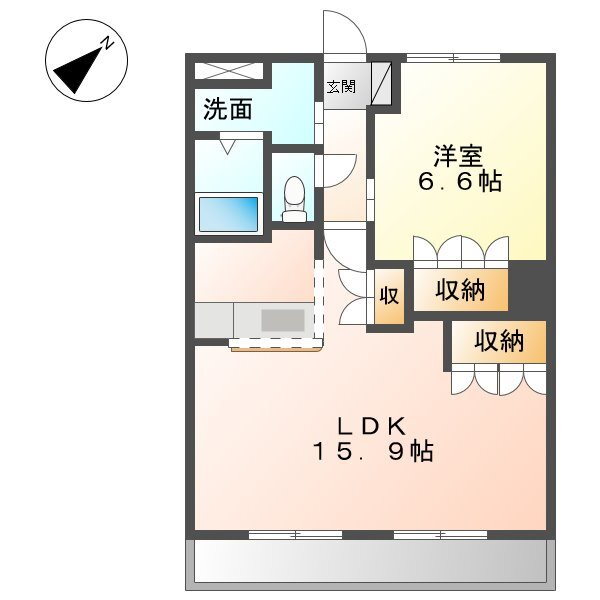 サザンクロス 1階 1LDK 賃貸物件詳細