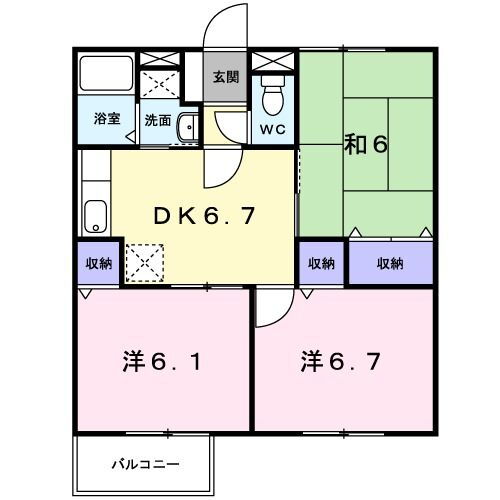 栃木県那須塩原市南郷屋２ 西那須野駅 3DK アパート 賃貸物件詳細