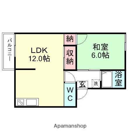 富山県富山市二俣新町 1LDK アパート 賃貸物件詳細
