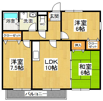 徳島県板野郡松茂町笹木野字八北開拓 徳島駅 3LDK アパート 賃貸物件詳細