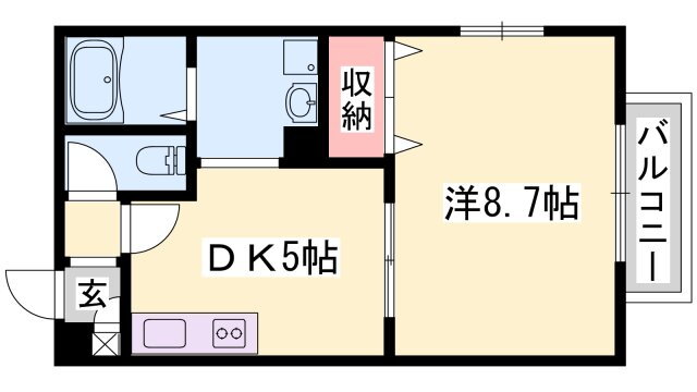 兵庫県姫路市新在家中の町 山陽姫路駅 1DK アパート 賃貸物件詳細
