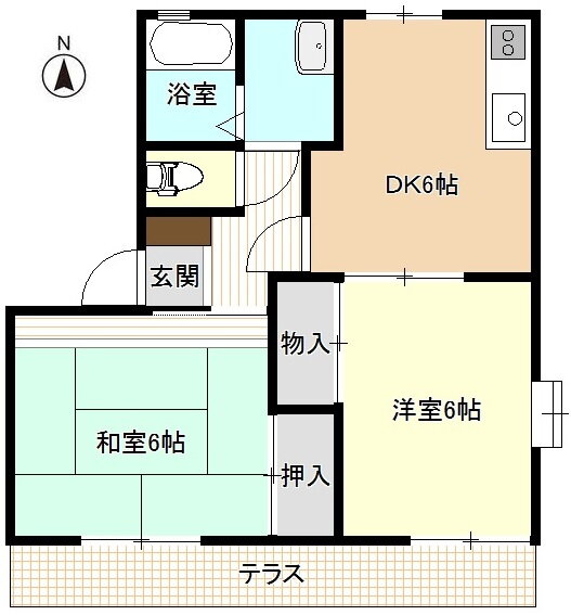 群馬県前橋市元総社町１ 新前橋駅 2DK アパート 賃貸物件詳細