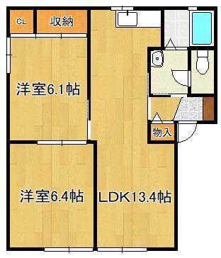 福岡県直方市大字知古 新入駅 2LDK アパート 賃貸物件詳細