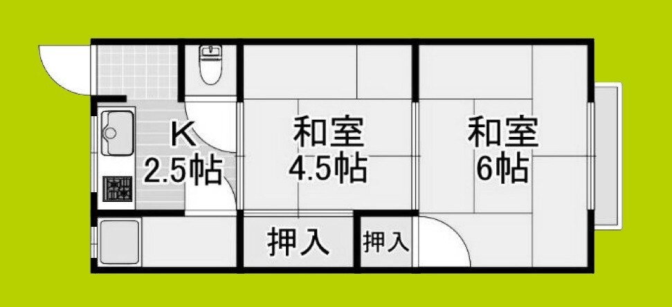 大阪府大阪市住吉区大領１ 姫松駅 2K アパート 賃貸物件詳細