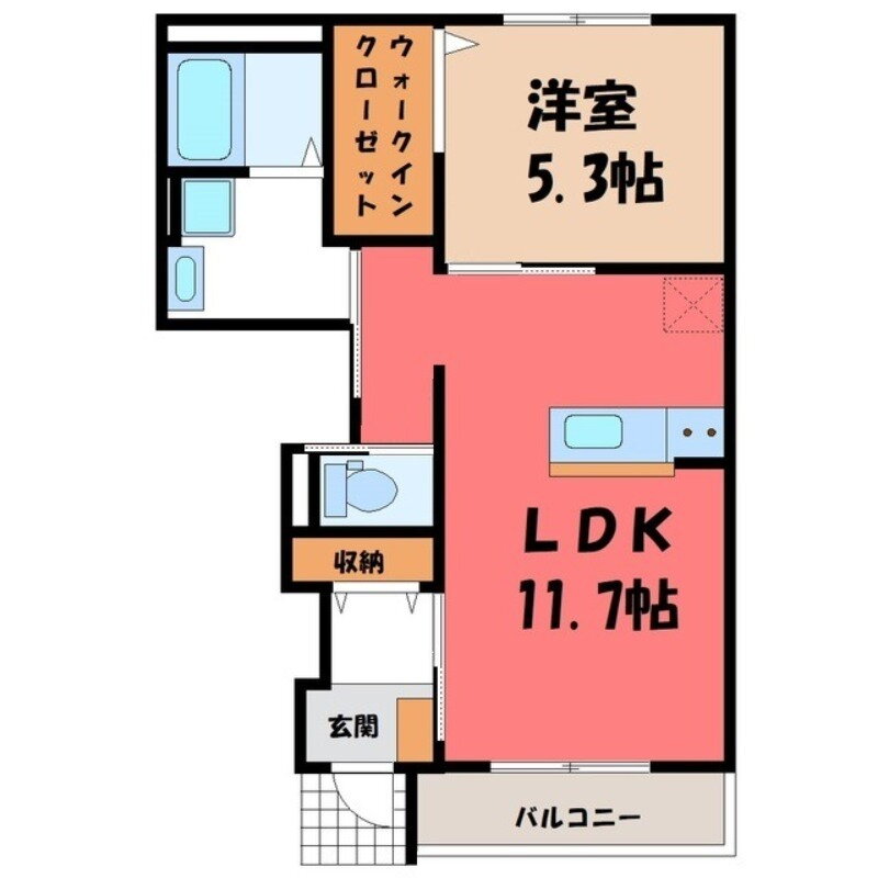 群馬県高崎市棟高町 井野駅 1LDK アパート 賃貸物件詳細