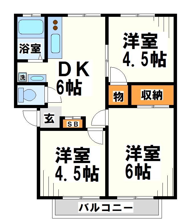メゾンシライト 1階 3DK 賃貸物件詳細