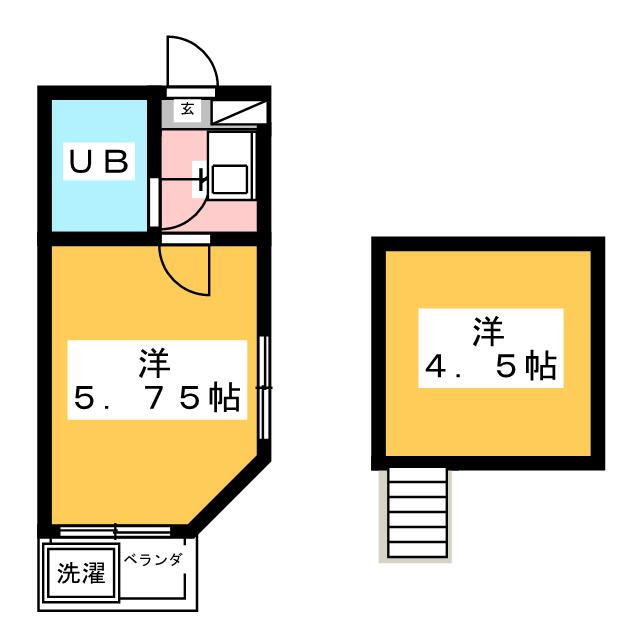 ブルーハイツ 2階 1K 賃貸物件詳細