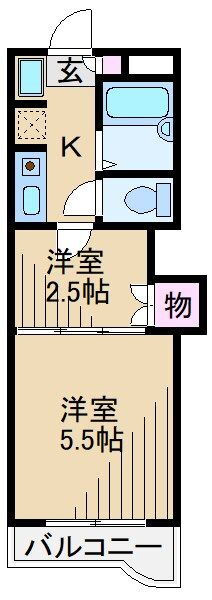 神奈川県横浜市港北区大倉山４ 大倉山駅 2K マンション 賃貸物件詳細