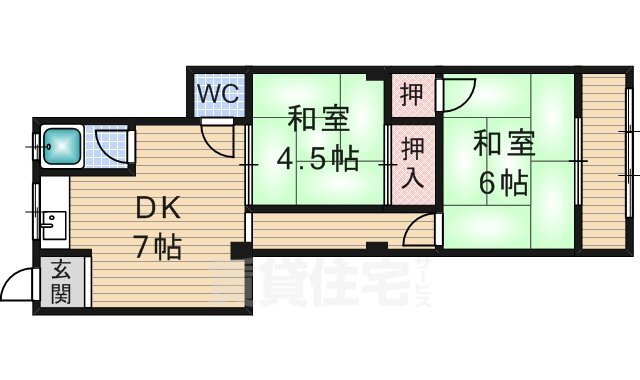 大阪府茨木市竹橋町 茨木市駅 2DK マンション 賃貸物件詳細