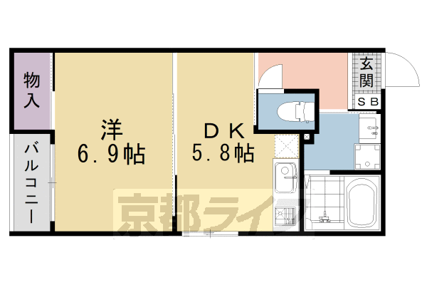 京都府京都市下京区朱雀裏畑町 梅小路京都西駅 1DK マンション 賃貸物件詳細