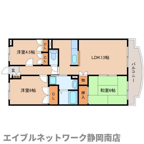 静岡県焼津市五ケ堀之内 西焼津駅 3LDK マンション 賃貸物件詳細