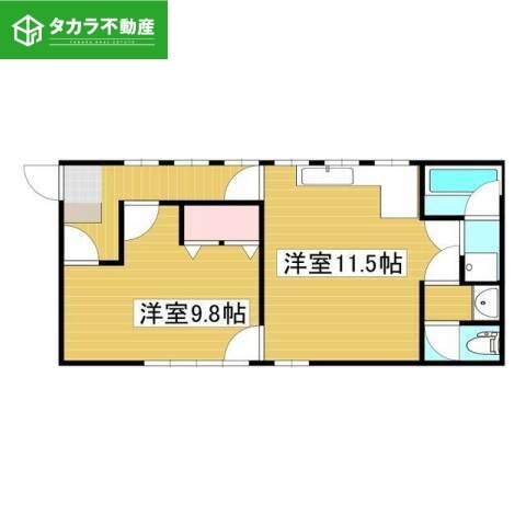コーポ丸萬 2階 1LDK 賃貸物件詳細