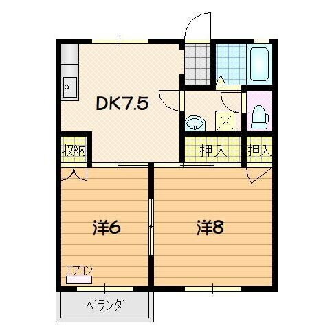 岩手県盛岡市茶畑１ 仙北町駅 2DK アパート 賃貸物件詳細