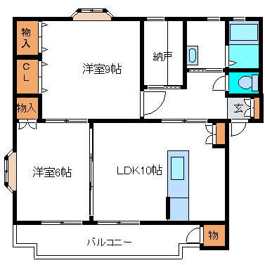 福島県郡山市長者２ 郡山駅 2LDK マンション 賃貸物件詳細