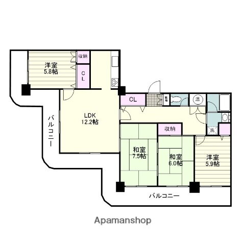 鹿児島県鹿児島市下荒田１ 二中通駅 4LDK マンション 賃貸物件詳細