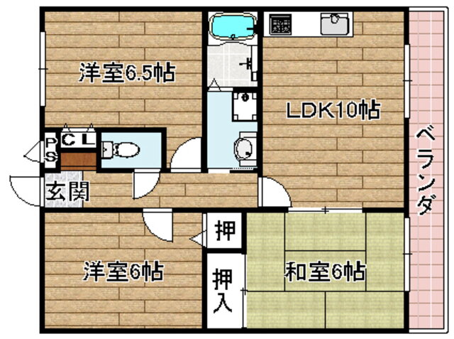 フレーバーフラッツ 2階 3LDK 賃貸物件詳細