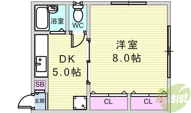 兵庫県神戸市須磨区須磨浦通５ 須磨駅 1DK アパート 賃貸物件詳細