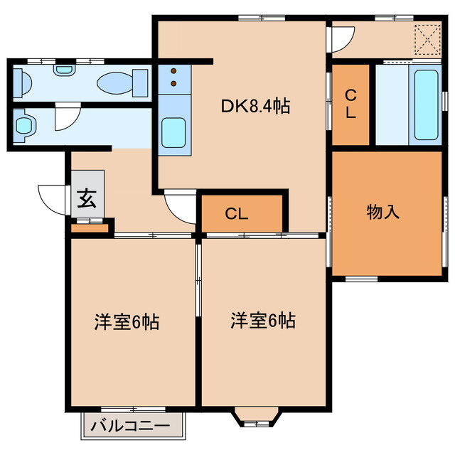 シャンポールＩ 1階 2DK 賃貸物件詳細