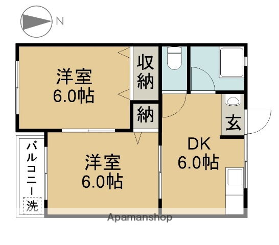 愛知県清須市西市場３ 新清洲駅 2DK アパート 賃貸物件詳細