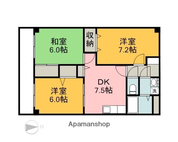 広島県広島市安佐南区川内２ 古市駅 3DK マンション 賃貸物件詳細