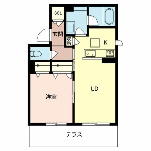 シャーメゾン　エクラージュ　２ 1階 1LDK 賃貸物件詳細