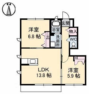香川県高松市上林町 水田駅 2LDK アパート 賃貸物件詳細