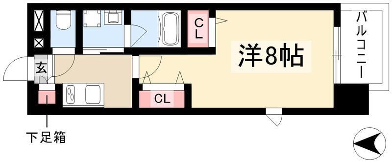 愛知県名古屋市中区平和１ 東別院駅 1K マンション 賃貸物件詳細