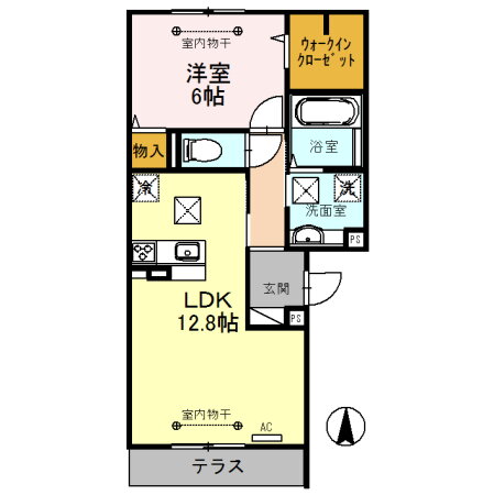 福井県福井市和田中１ 福井駅 1LDK アパート 賃貸物件詳細