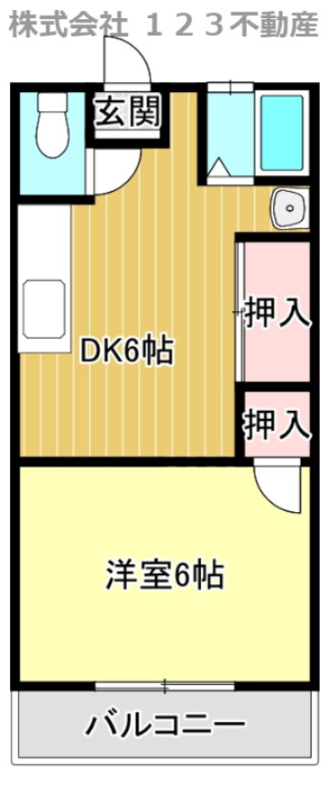 ファミリーハイツ津福 2階 1DK 賃貸物件詳細