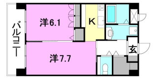 愛媛県松山市美沢２ 衣山駅 2K マンション 賃貸物件詳細