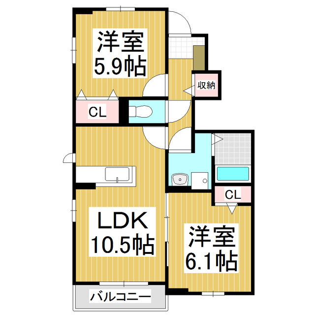 長野県松本市寿北７ 平田駅 2LDK アパート 賃貸物件詳細