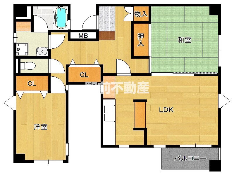 ラリブ大手門 10階 2LDK 賃貸物件詳細