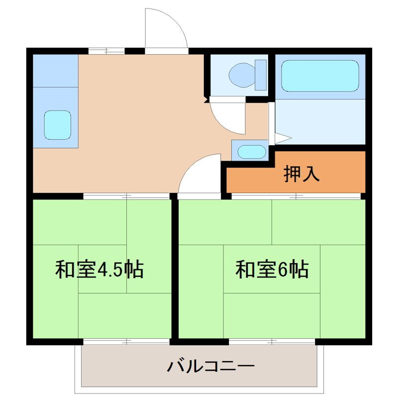 茨城県筑西市玉戸 大田郷駅 2DK アパート 賃貸物件詳細