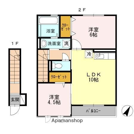 広島県東広島市西条町下見 西条駅 2LDK アパート 賃貸物件詳細
