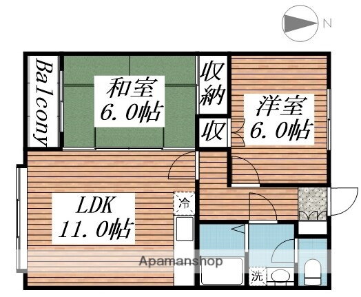 サンワロイヤル長江 1階 2LDK 賃貸物件詳細