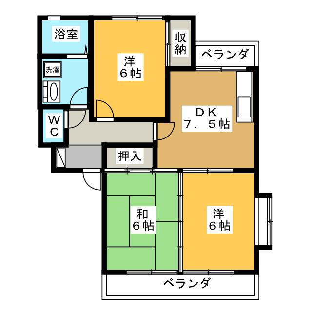 岐阜県各務原市川島河田町 3DK アパート 賃貸物件詳細