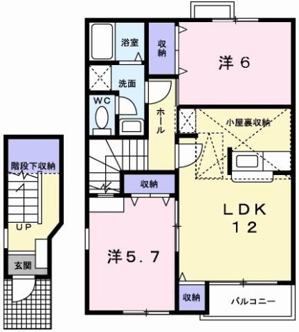 徳島県板野郡藍住町奥野字猪熊 勝瑞駅 2LDK アパート 賃貸物件詳細