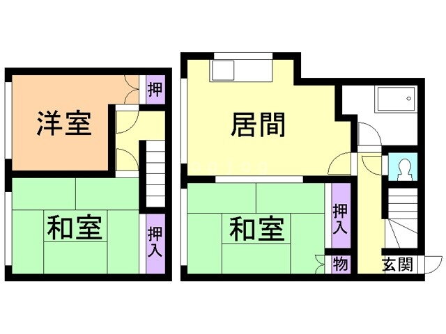 北海道帯広市西十六条北２ 3DK 一戸建て 賃貸物件詳細