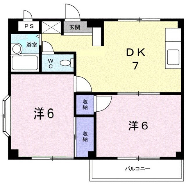 福岡県福岡市東区三苫２ 三苫駅 2DK アパート 賃貸物件詳細